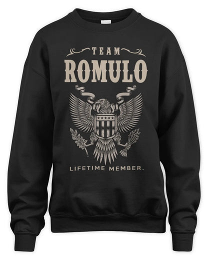 ROMULO TP06-K82 – Personalized Classic Style Apparel “Team NAME Lifetime Member” - Unisex Sweatshirt - Black