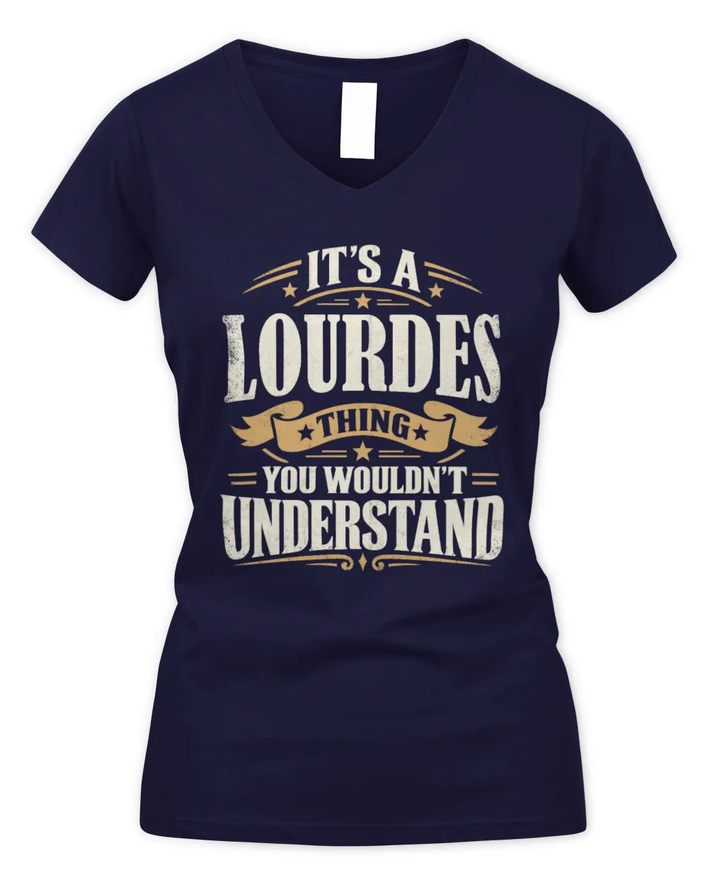 LOURDES P08 TH51 - Personalized “It’s a/an [NAME] Thing – You Wouldn’t Understand” Shirt - Women's V-Neck T-Shirt - Navy