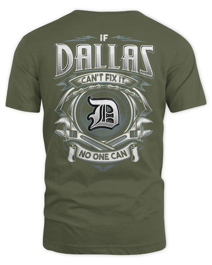 DALLAS AP81-K4-626 - Personalized Ahmed Quote Apparel “If Ahmed Can't Fix It, No One Can” - Unisex Standard T-Shirt - Military Green