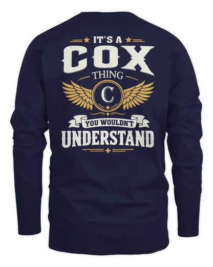 COX KT06-M008 It’s a [NAME] Thing – You Wouldn’t Understand | Personalized Vintage T-Shirt - Men's Long Sleeved T-Shirt - Navy