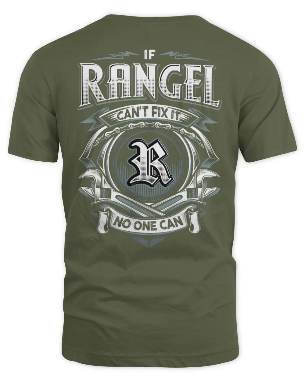 RANGEL AP81-K4-626 - Personalized Ahmed Quote Apparel “If Ahmed Can't Fix It, No One Can” - Unisex Standard T-Shirt - Military Green