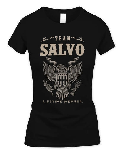 SALVO TP06-K82 – Personalized Classic Style Apparel “Team NAME Lifetime Member” - Women's Standard T-Shirt - Black