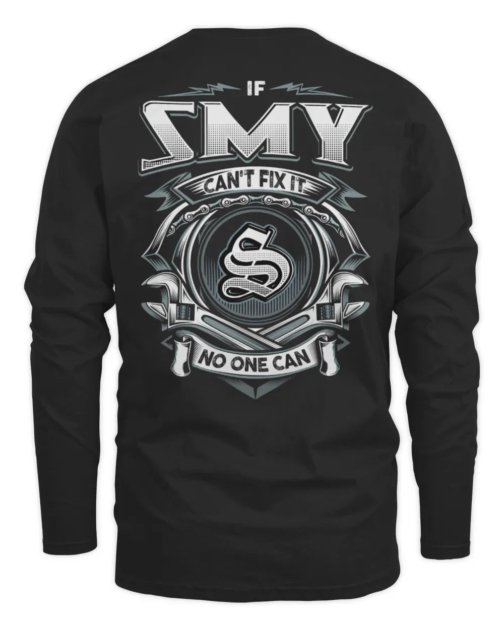SMY AP81-K4-626 - Personalized Ahmed Quote Apparel “If Ahmed Can't Fix It, No One Can” - Men's Long Sleeved T-Shirt - Black