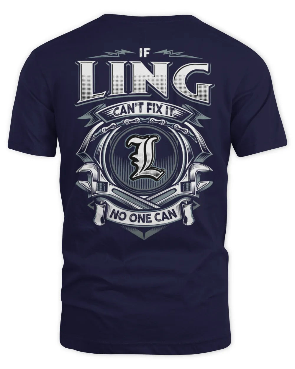 LING AP81-K4-626 - Personalized Ahmed Quote Apparel “If Ahmed Can't Fix It, No One Can” - Unisex Standard T-Shirt - Navy