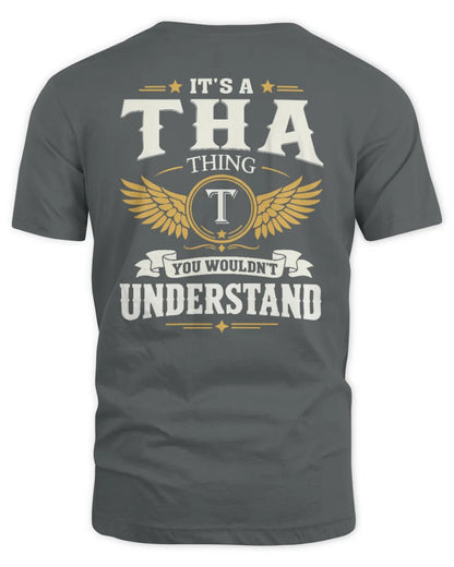 THA KT06-M008 It’s a [NAME] Thing – You Wouldn’t Understand | Personalized Vintage T-Shirt - Unisex Standard T-Shirt - Charcoal