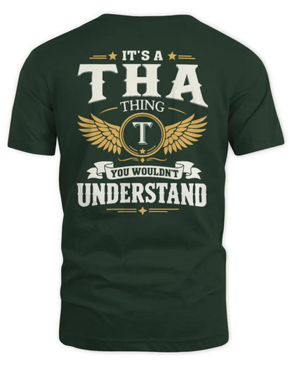 THA KT06-M008 It’s a [NAME] Thing – You Wouldn’t Understand | Personalized Vintage T-Shirt - Unisex Standard T-Shirt - Forest Green