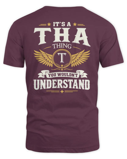 THA KT06-M008 It’s a [NAME] Thing – You Wouldn’t Understand | Personalized Vintage T-Shirt - Unisex Standard T-Shirt - Maroon