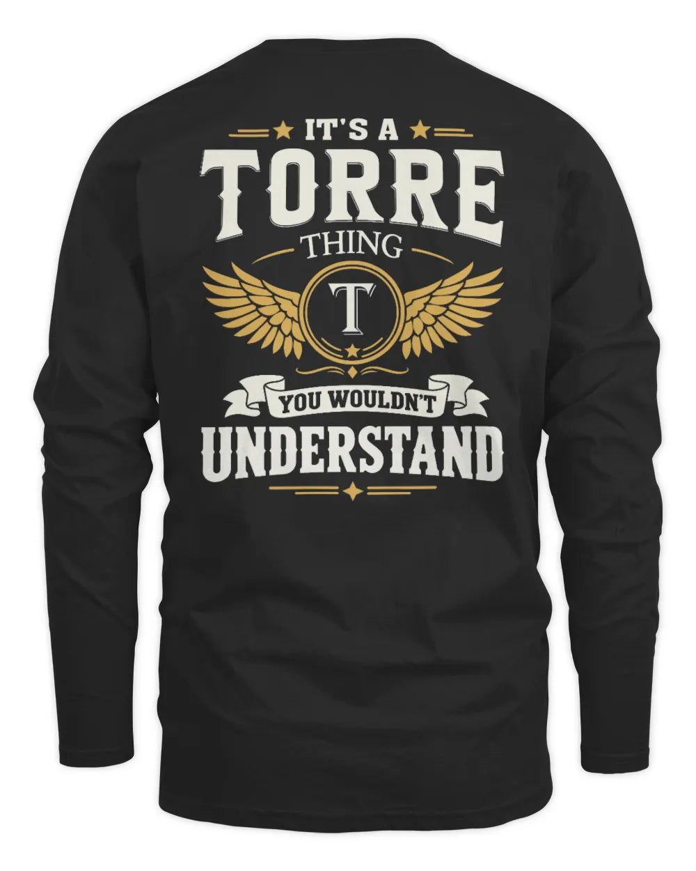 TORRE KT06-M008 It’s a [NAME] Thing – You Wouldn’t Understand | Personalized Vintage T-Shirt - Men's Long Sleeved T-Shirt - Black