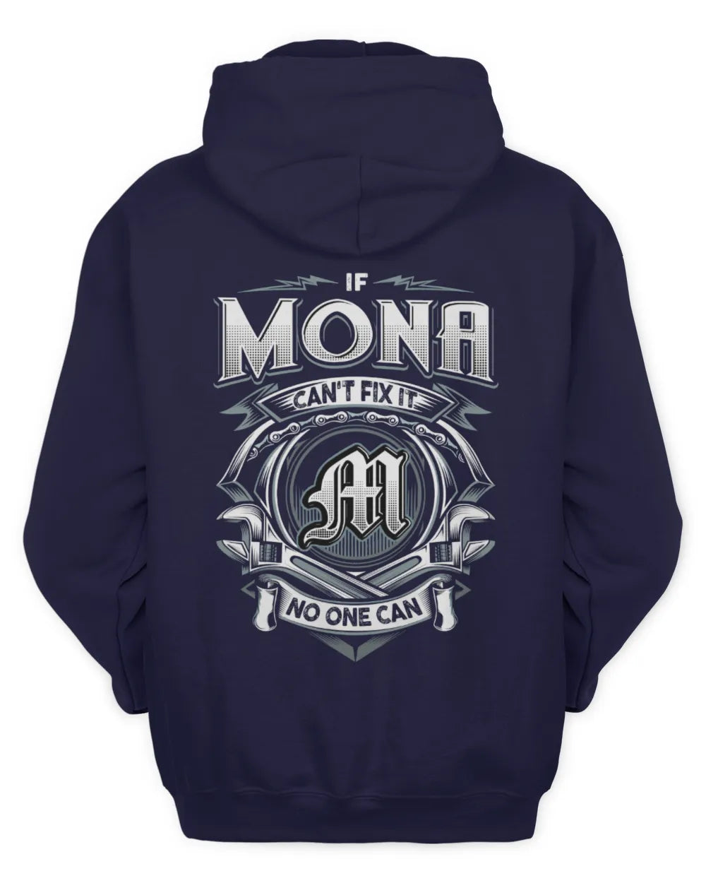 MONA AP81-K4-626 - Personalized Ahmed Quote Apparel “If Ahmed Can't Fix It, No One Can” - Unisex Hoodie - Navy