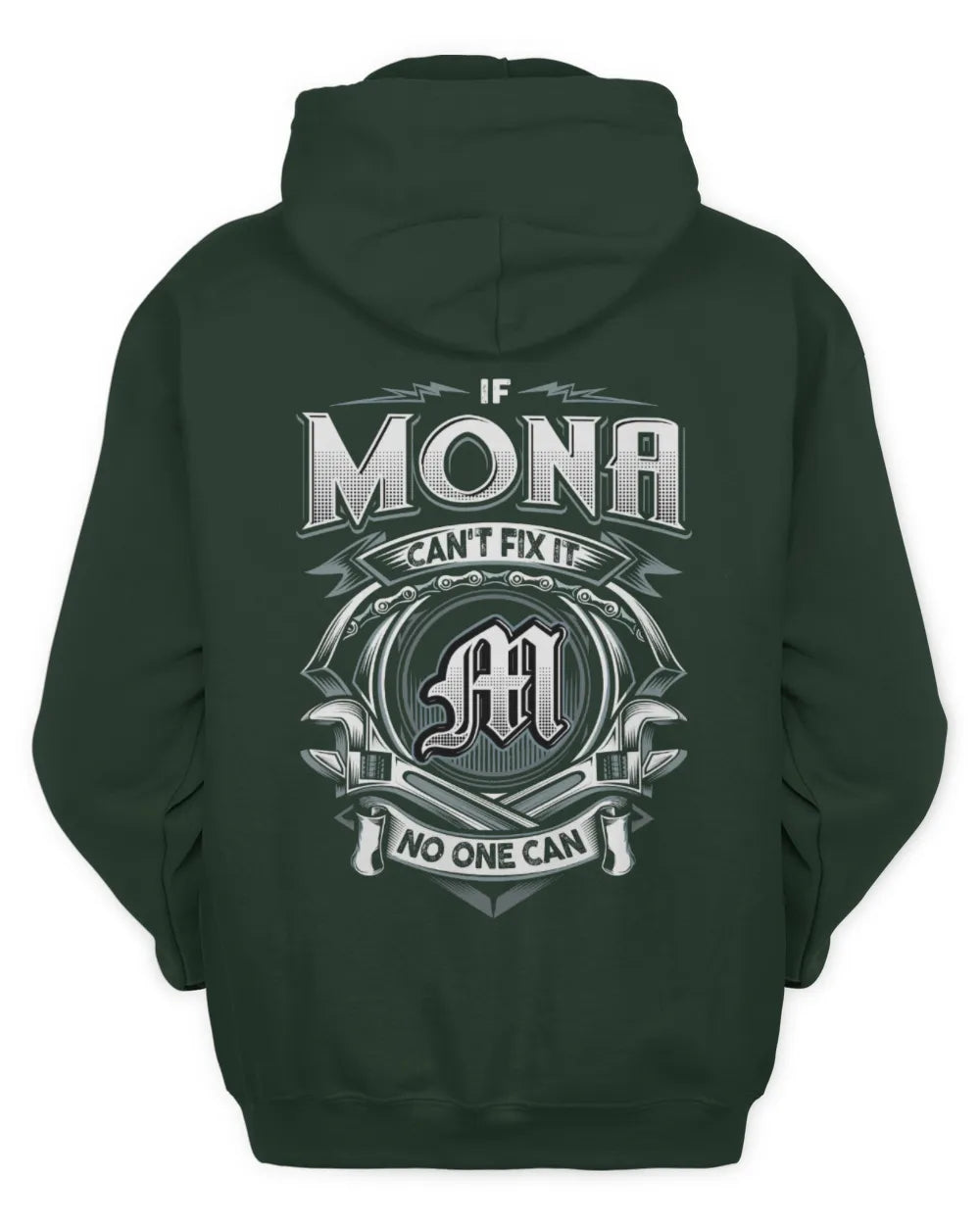 MONA AP81-K4-626 - Personalized Ahmed Quote Apparel “If Ahmed Can't Fix It, No One Can” - Unisex Hoodie - Forest Green