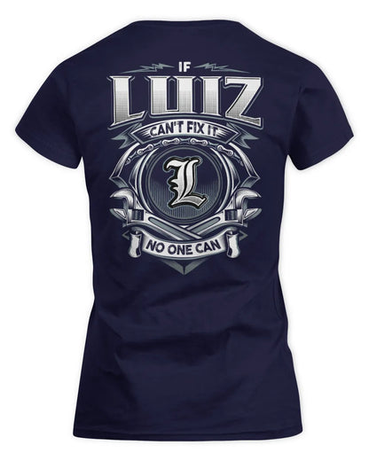 LUIZ AP81-K4-626 - Personalized Ahmed Quote Apparel “If Ahmed Can't Fix It, No One Can” - Women's Standard T-Shirt - Navy