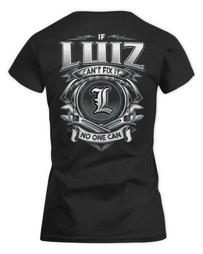 LUIZ AP81-K4-626 - Personalized Ahmed Quote Apparel “If Ahmed Can't Fix It, No One Can” - Women's Standard T-Shirt - Black