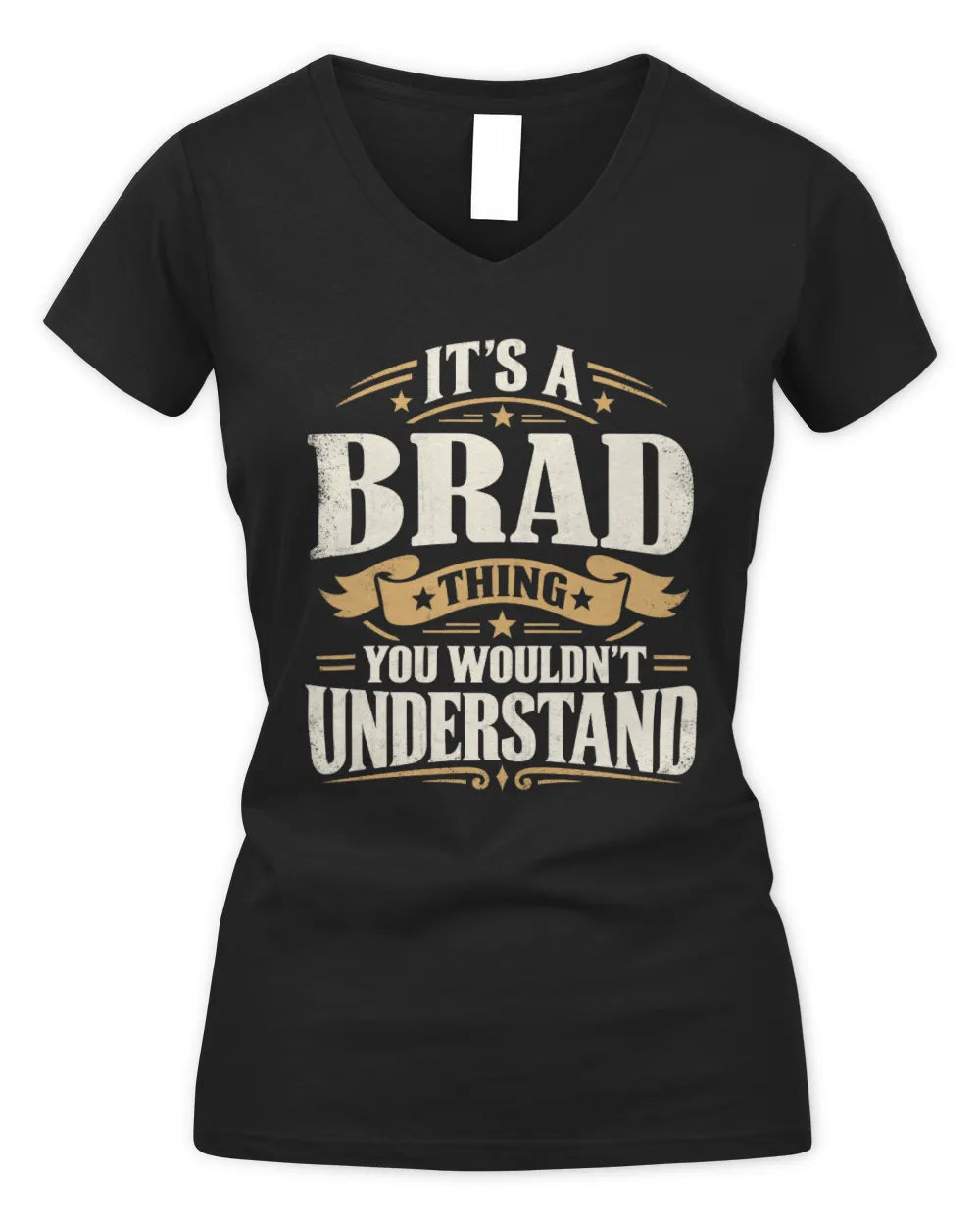 BRAD P08 TH51 - Personalized “It’s a/an [NAME] Thing – You Wouldn’t Understand” Shirt - Women's V-Neck T-Shirt - Black