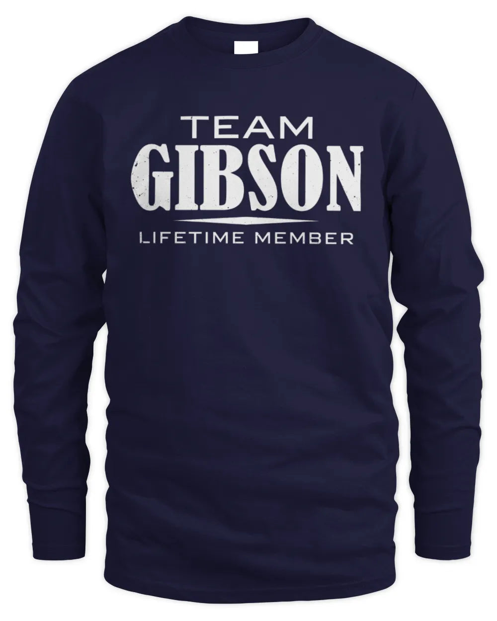 GIBSON BL62-K4-128 - Personalized “Team NAME Lifetime Member” - Men's Long Sleeved T-Shirt - Navy