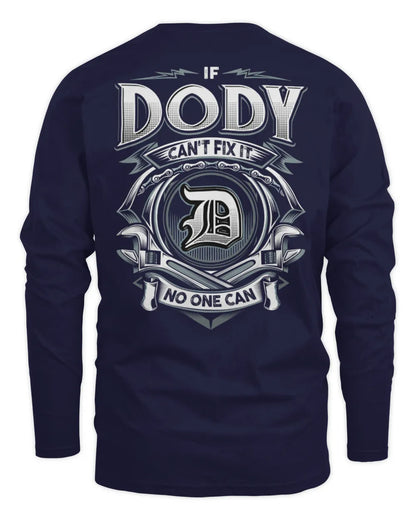DODY AP81-K4-626 - Personalized Ahmed Quote Apparel “If Ahmed Can't Fix It, No One Can” - Men's Long Sleeved T-Shirt - Navy