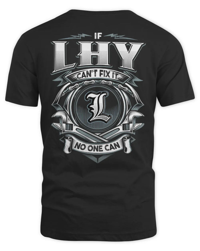 LHY AP81-K4-626 - Personalized Ahmed Quote Apparel “If Ahmed Can't Fix It, No One Can” - Unisex Standard T-Shirt - Black
