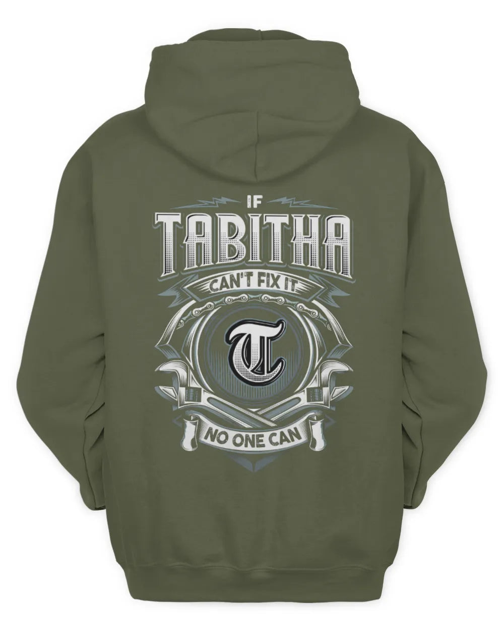 TABITHA AP81-K4-626 - Personalized Ahmed Quote Apparel “If Ahmed Can't Fix It, No One Can” - Unisex Hoodie - Military Green