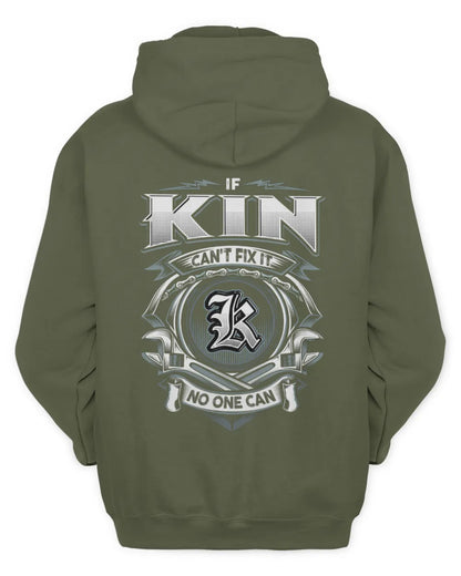 KIN AP81-K4-626 - Personalized Ahmed Quote Apparel “If Ahmed Can't Fix It, No One Can” - Unisex Hoodie - Military Green