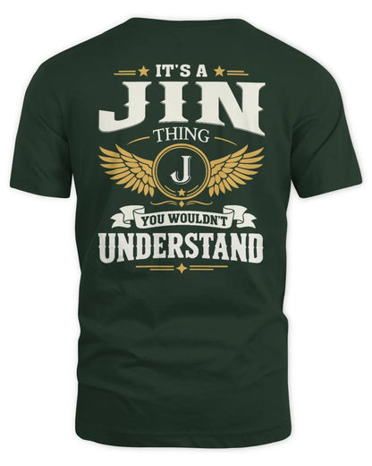JIN KT06-M008 It’s a [NAME] Thing – You Wouldn’t Understand | Personalized Vintage T-Shirt - Unisex Standard T-Shirt - Forest Green