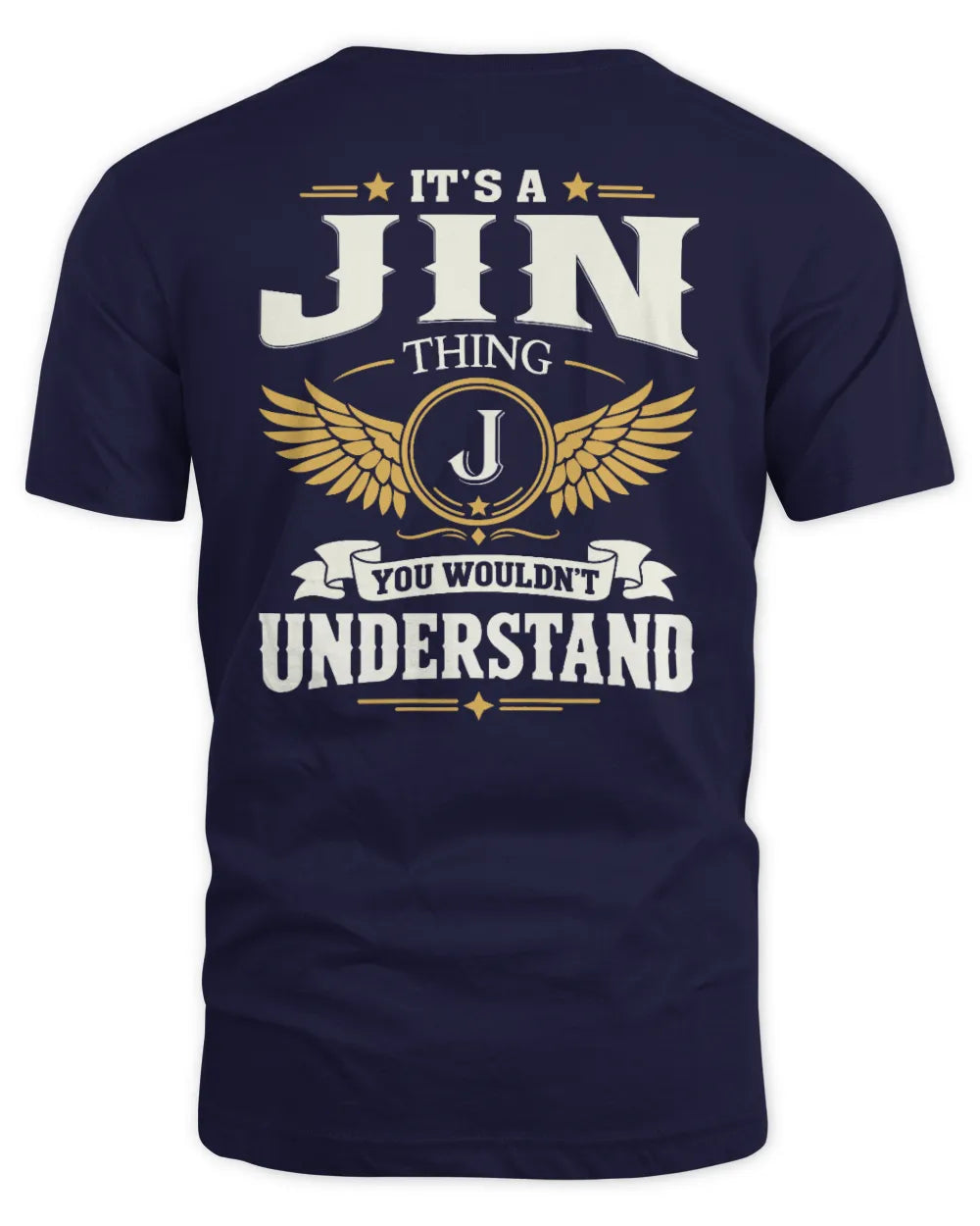 JIN KT06-M008 It’s a [NAME] Thing – You Wouldn’t Understand | Personalized Vintage T-Shirt - Unisex Standard T-Shirt - Navy