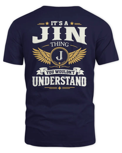 JIN KT06-M008 It’s a [NAME] Thing – You Wouldn’t Understand | Personalized Vintage T-Shirt - Unisex Standard T-Shirt - Navy