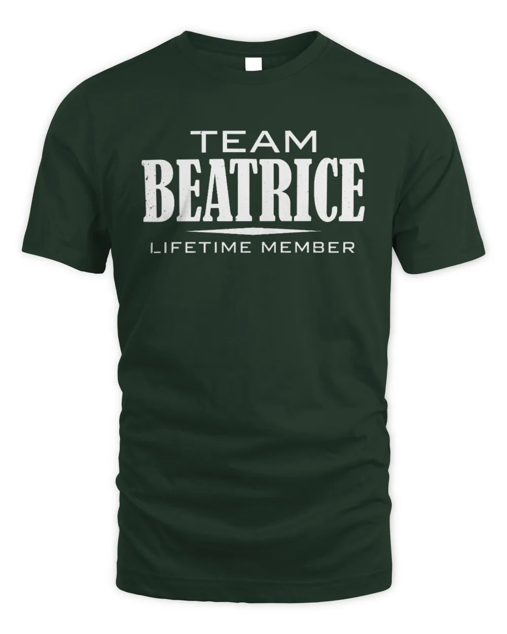 BEATRICE BL62-K4-128 - Personalized “Team NAME Lifetime Member” - Unisex Standard T-Shirt - Forest Green