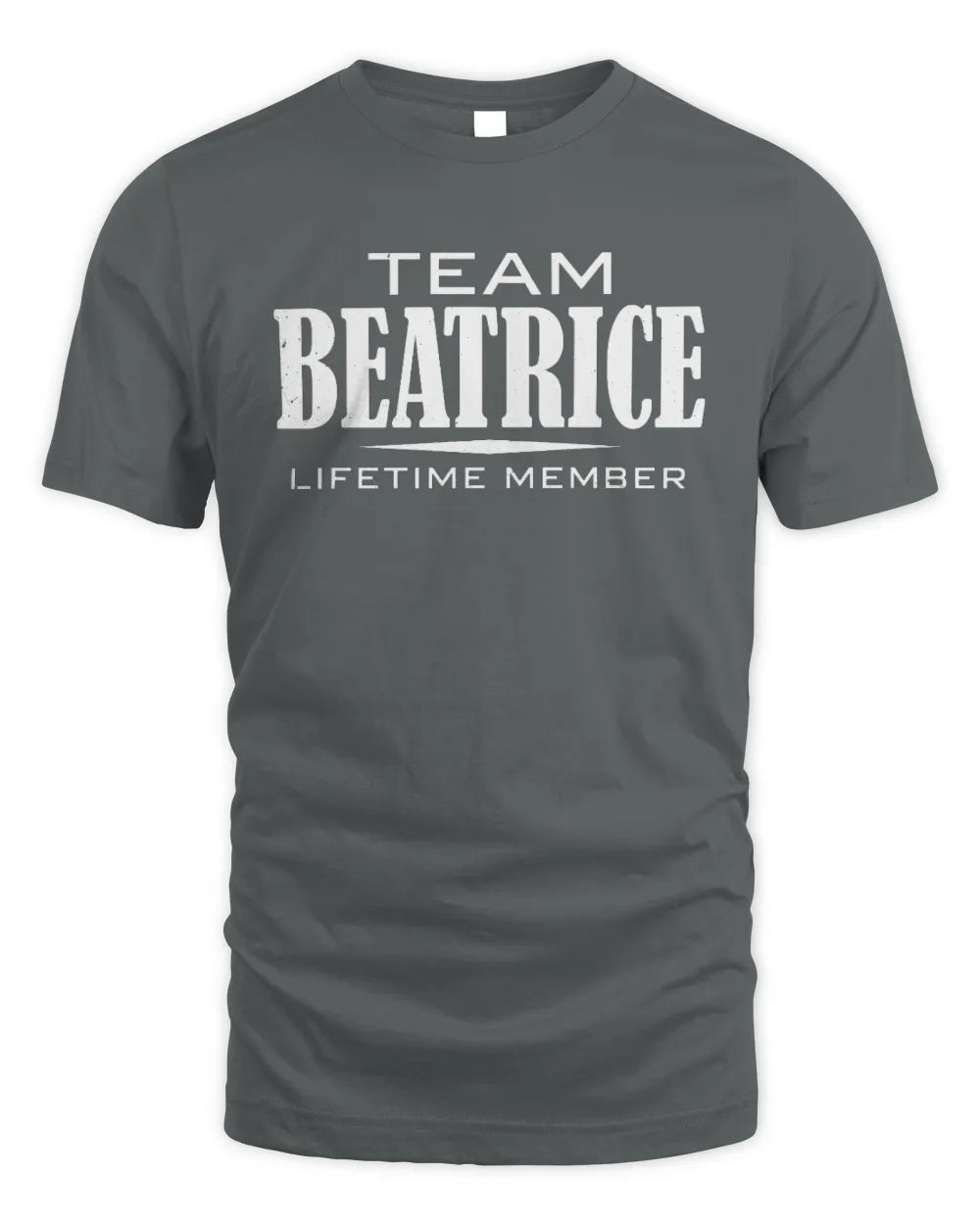 BEATRICE BL62-K4-128 - Personalized “Team NAME Lifetime Member” - Unisex Standard T-Shirt - Charcoal
