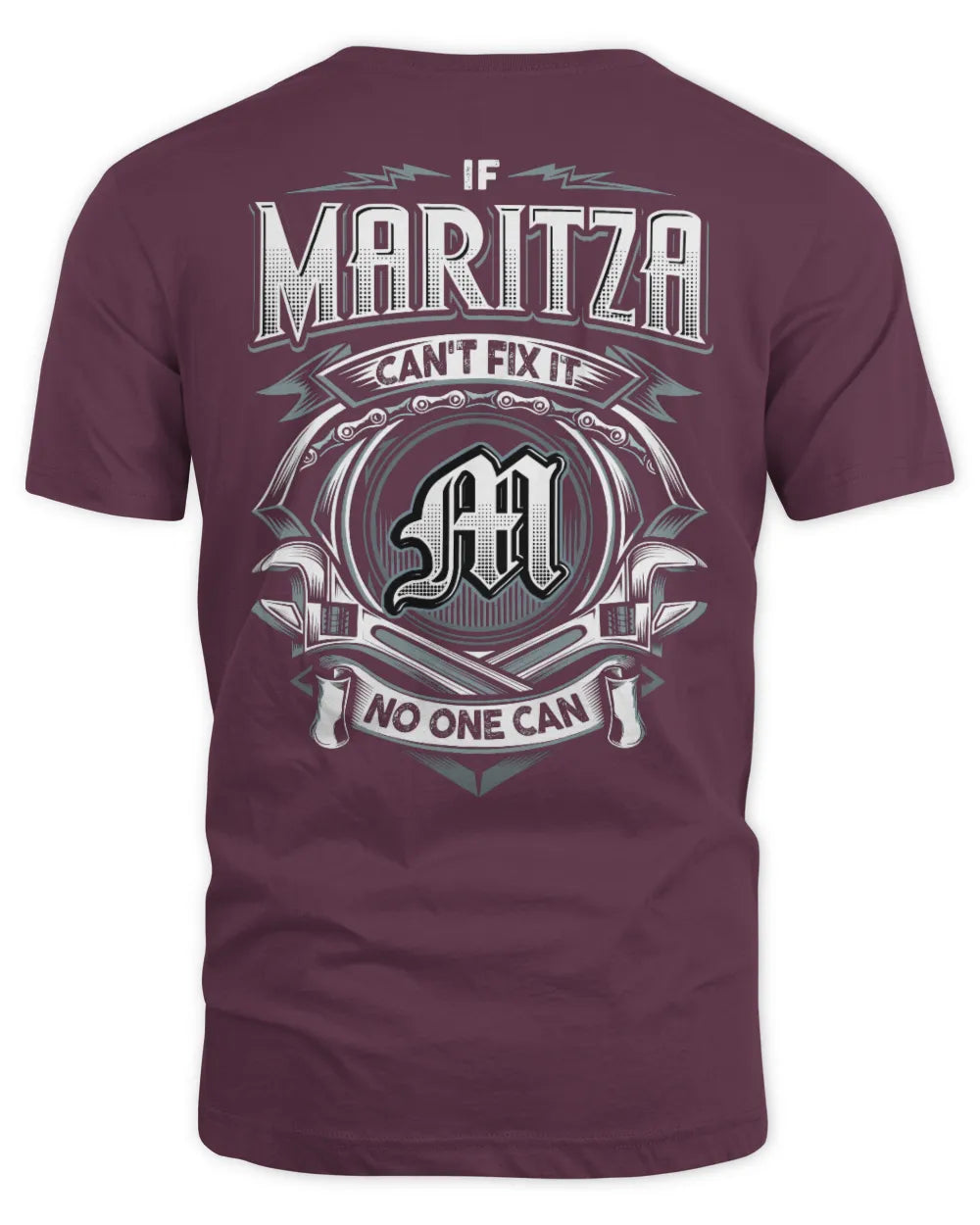 MARITZA AP81-K4-626 - Personalized Ahmed Quote Apparel “If Ahmed Can't Fix It, No One Can” - Unisex Standard T-Shirt - Maroon