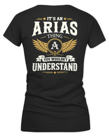 ARIAS KT06-M008 It’s a [NAME] Thing – You Wouldn’t Understand | Personalized Vintage T-Shirt - Women's V-Neck T-Shirt - Black