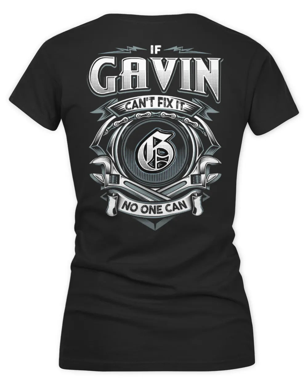GAVIN AP81-K4-626 - Personalized Ahmed Quote Apparel “If Ahmed Can't Fix It, No One Can” - Women's V-Neck T-Shirt - Black