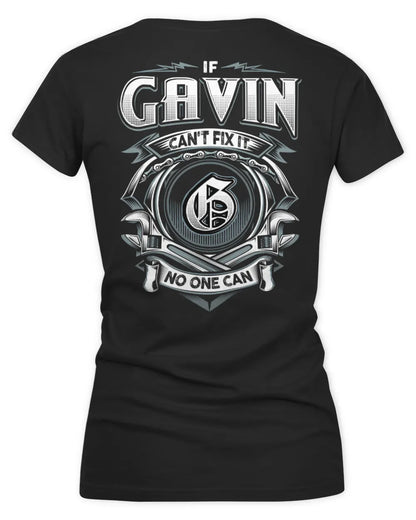 GAVIN AP81-K4-626 - Personalized Ahmed Quote Apparel “If Ahmed Can't Fix It, No One Can” - Women's V-Neck T-Shirt - Black