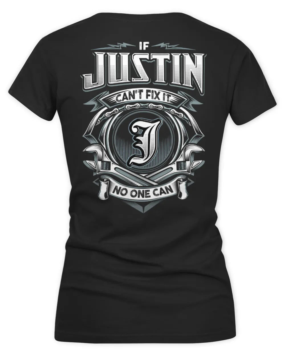 JUSTIN AP81-K4-626 - Personalized Ahmed Quote Apparel “If Ahmed Can't Fix It, No One Can” - Women's V-Neck T-Shirt - Black