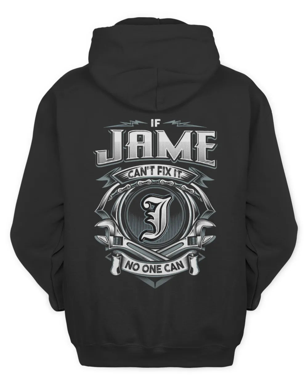 JAME AP81-K4-626 - Personalized Ahmed Quote Apparel “If Ahmed Can't Fix It, No One Can” - Unisex Hoodie - Black