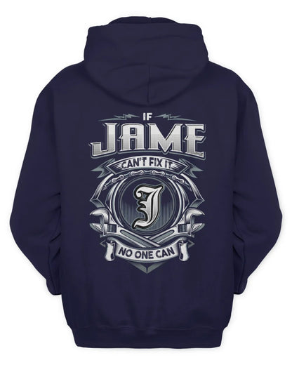 JAME AP81-K4-626 - Personalized Ahmed Quote Apparel “If Ahmed Can't Fix It, No One Can” - Unisex Hoodie - Navy