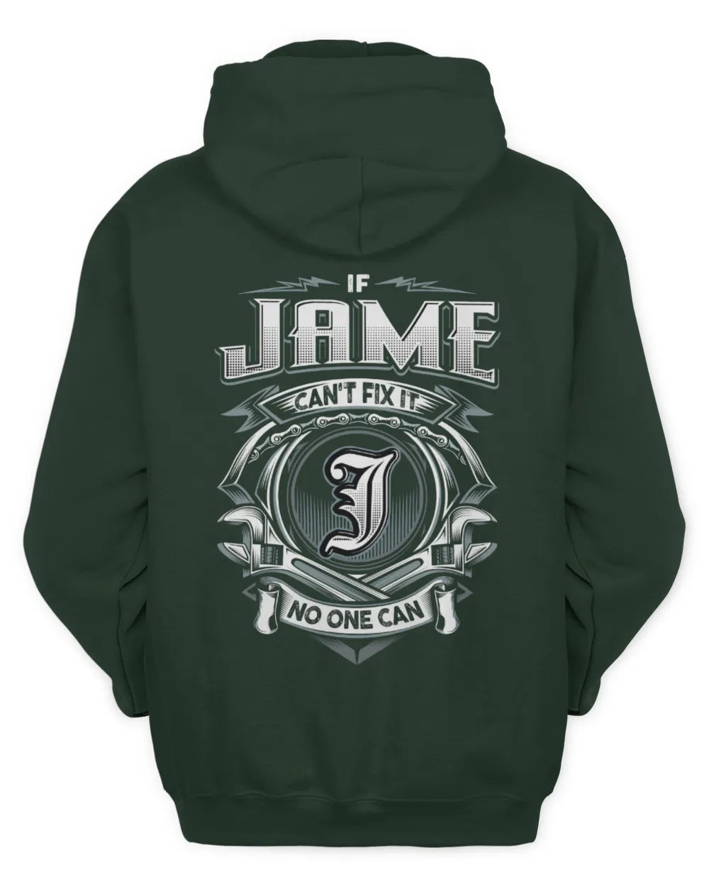 JAME AP81-K4-626 - Personalized Ahmed Quote Apparel “If Ahmed Can't Fix It, No One Can” - Unisex Hoodie - Forest Green