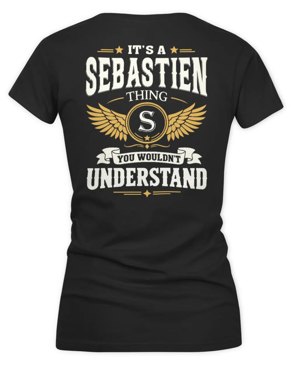 SEBASTIEN KT06-M008 It’s a [NAME] Thing – You Wouldn’t Understand | Personalized Vintage T-Shirt - Women's V-Neck T-Shirt - Black