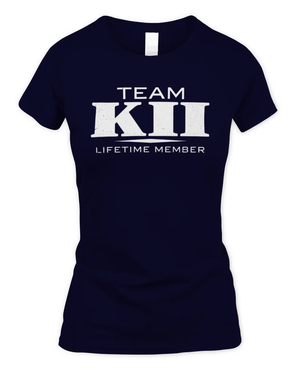 KII BL62-K4-128 - Personalized “Team NAME Lifetime Member” - Women's Standard T-Shirt - Navy