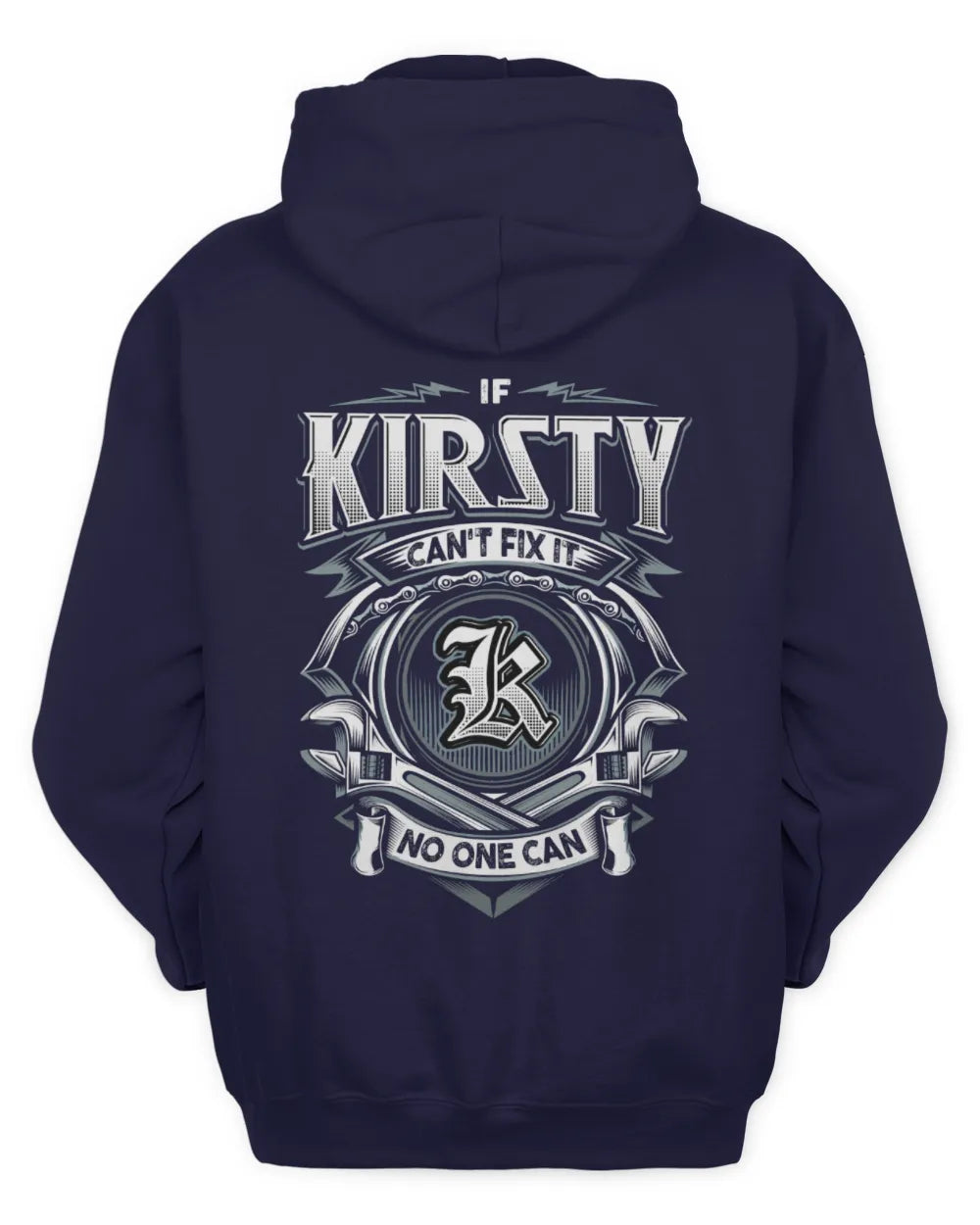 KIRSTY AP81-K4-626 - Personalized Ahmed Quote Apparel “If Ahmed Can't Fix It, No One Can” - Unisex Hoodie - Navy
