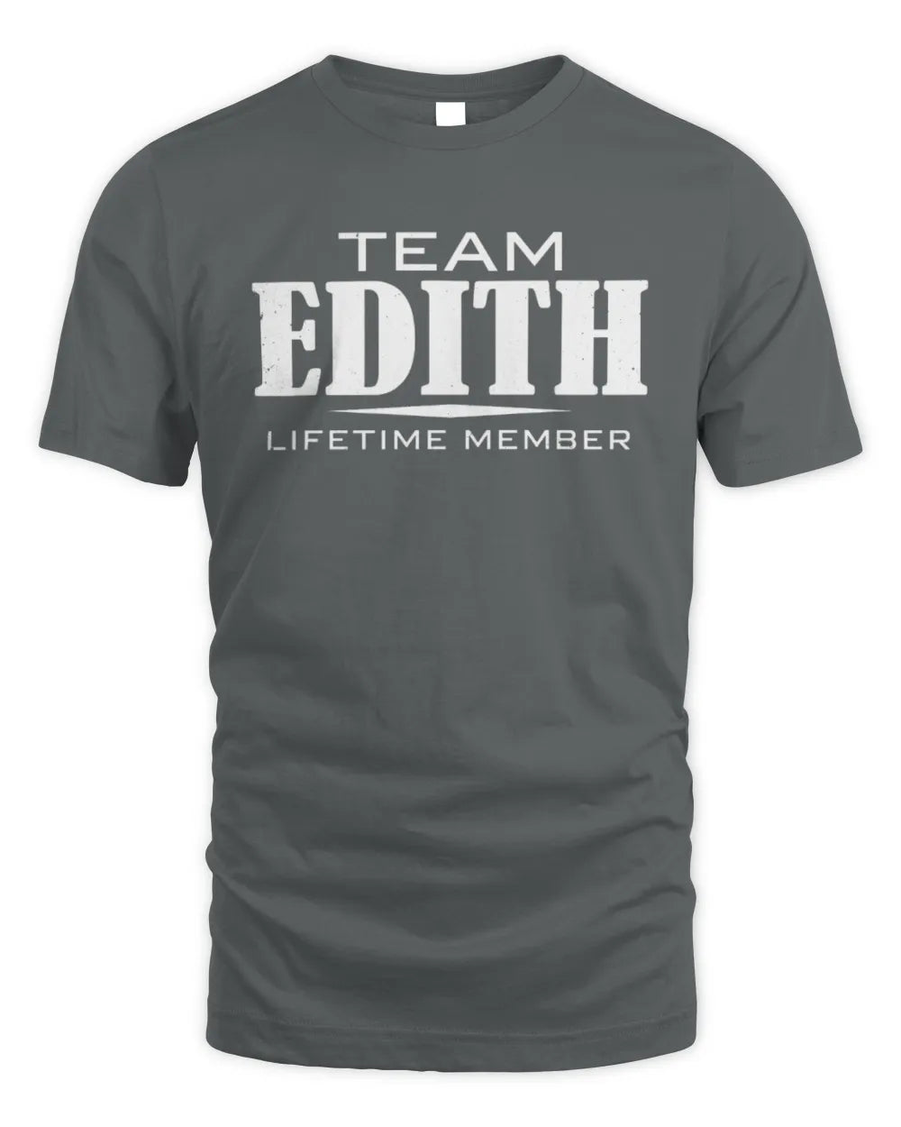 EDITH BL62-K4-128 - Personalized “Team NAME Lifetime Member” - Unisex Standard T-Shirt - Charcoal