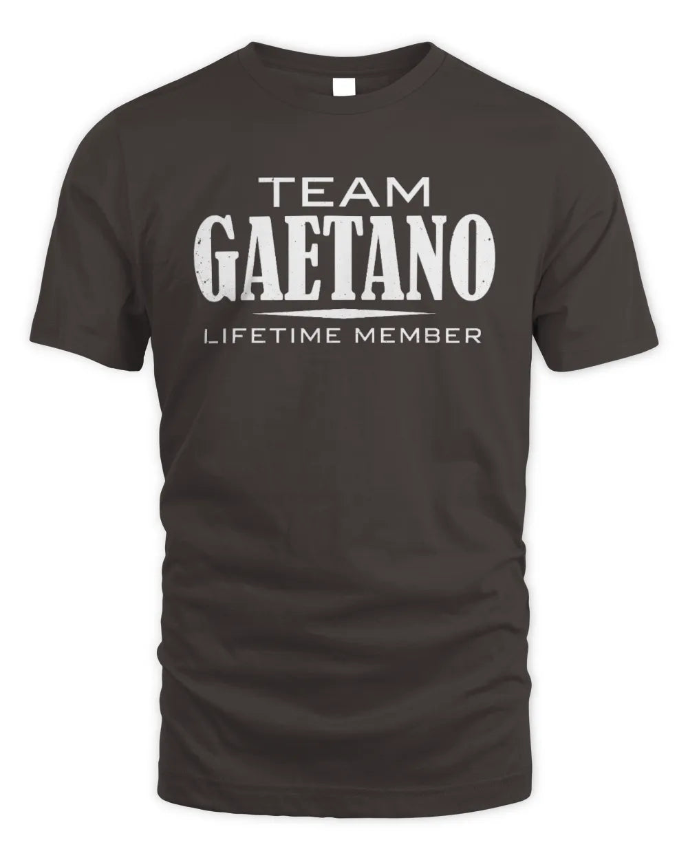 GAETANO BL62-K4-128 - Personalized “Team NAME Lifetime Member” - Unisex Standard T-Shirt - Dark Chocolate