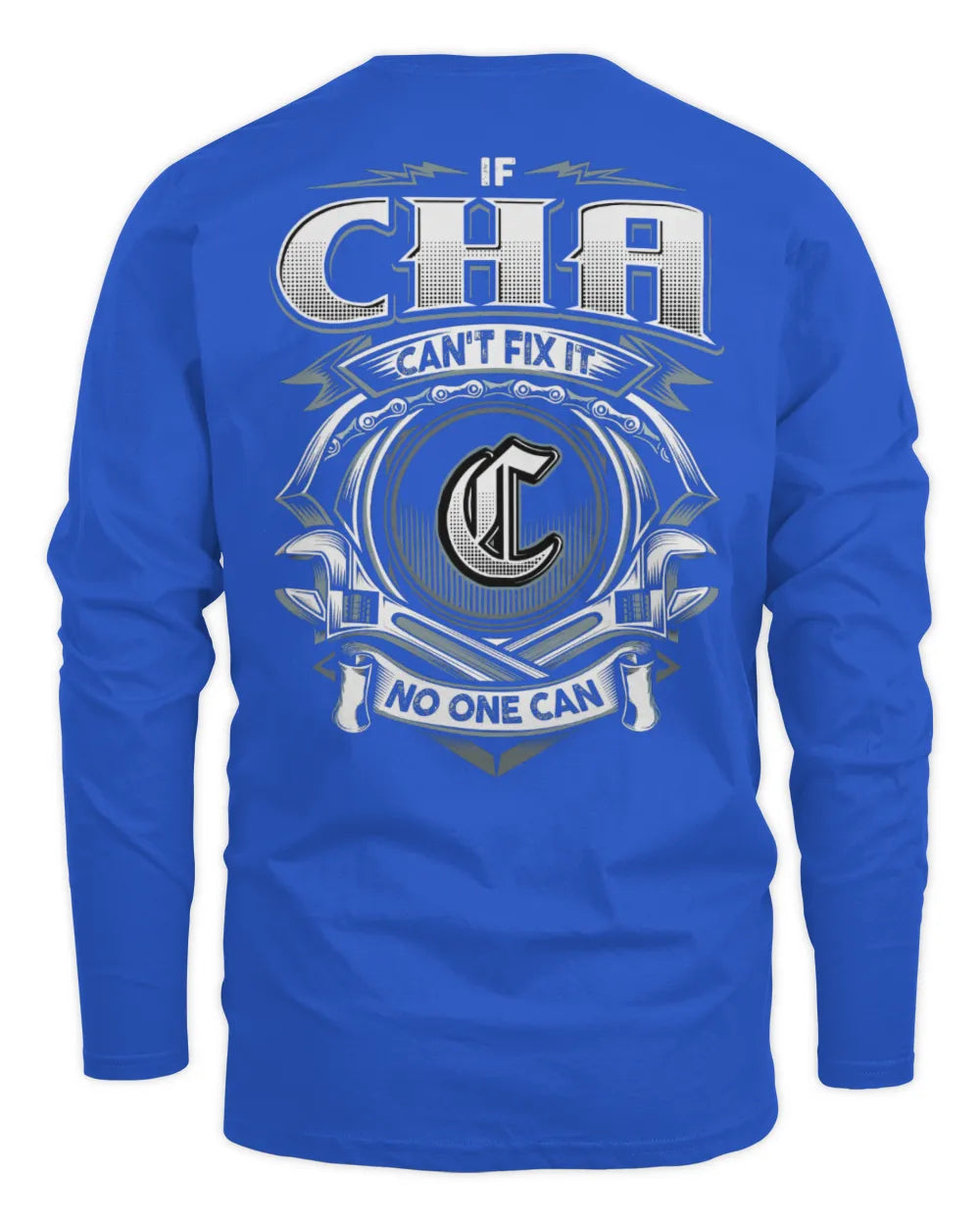 CHA AP81-K4-626 - Personalized Ahmed Quote Apparel “If Ahmed Can't Fix It, No One Can” - Men's Long Sleeved T-Shirt - Royal