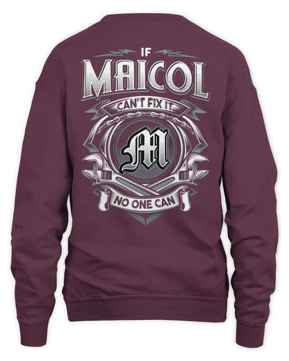 MAICOL AP81-K4-626 - Personalized Ahmed Quote Apparel “If Ahmed Can't Fix It, No One Can” - Unisex Sweatshirt - Maroon