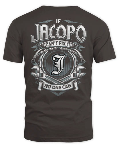 JACOPO AP81-K4-626 - Personalized Ahmed Quote Apparel “If Ahmed Can't Fix It, No One Can” - Unisex Standard T-Shirt - Dark Chocolate