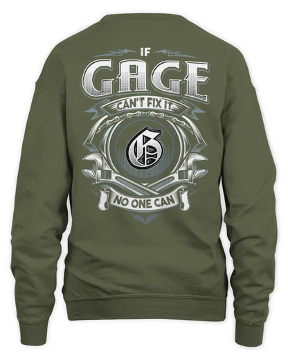 GAGE AP81-K4-626 - Personalized Ahmed Quote Apparel “If Ahmed Can't Fix It, No One Can” - Unisex Sweatshirt - Military Green