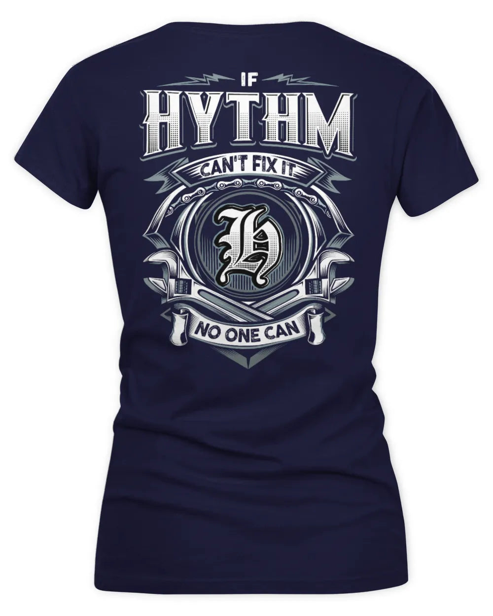 HYTHM AP81-K4-626 - Personalized Ahmed Quote Apparel “If Ahmed Can't Fix It, No One Can” - Women's V-Neck T-Shirt - Navy