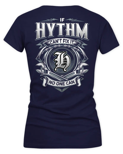 HYTHM AP81-K4-626 - Personalized Ahmed Quote Apparel “If Ahmed Can't Fix It, No One Can” - Women's V-Neck T-Shirt - Navy