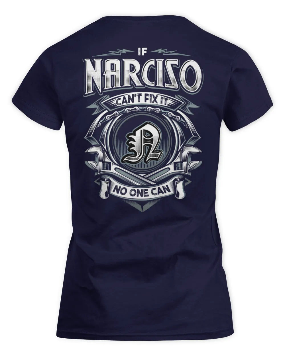 NARCISO AP81-K4-626 - Personalized Ahmed Quote Apparel “If Ahmed Can't Fix It, No One Can” - Women's Standard T-Shirt - Navy