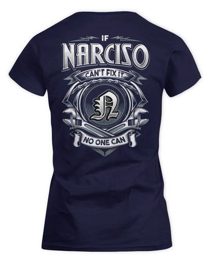 NARCISO AP81-K4-626 - Personalized Ahmed Quote Apparel “If Ahmed Can't Fix It, No One Can” - Women's Standard T-Shirt - Navy