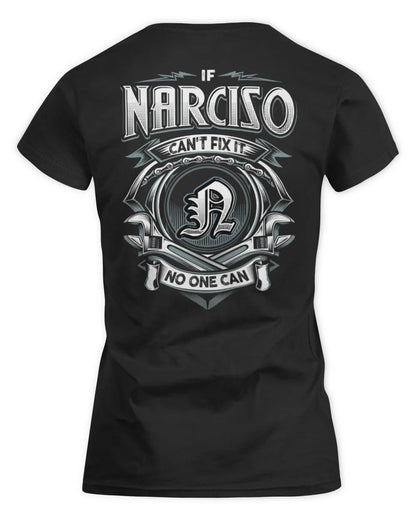 NARCISO AP81-K4-626 - Personalized Ahmed Quote Apparel “If Ahmed Can't Fix It, No One Can” - Women's Standard T-Shirt - Black