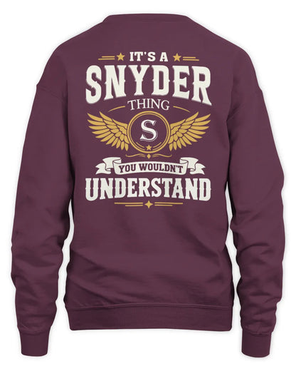 SNYDER KT06-M008 It’s a [NAME] Thing – You Wouldn’t Understand | Personalized Vintage T-Shirt - Unisex Sweatshirt - Maroon